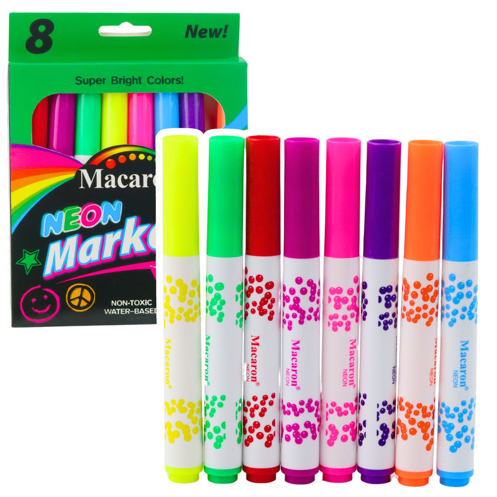 LEAN Neonmarker-Set für die Schule, Tinte auf Wasserbasis, bunt, 8 Stück