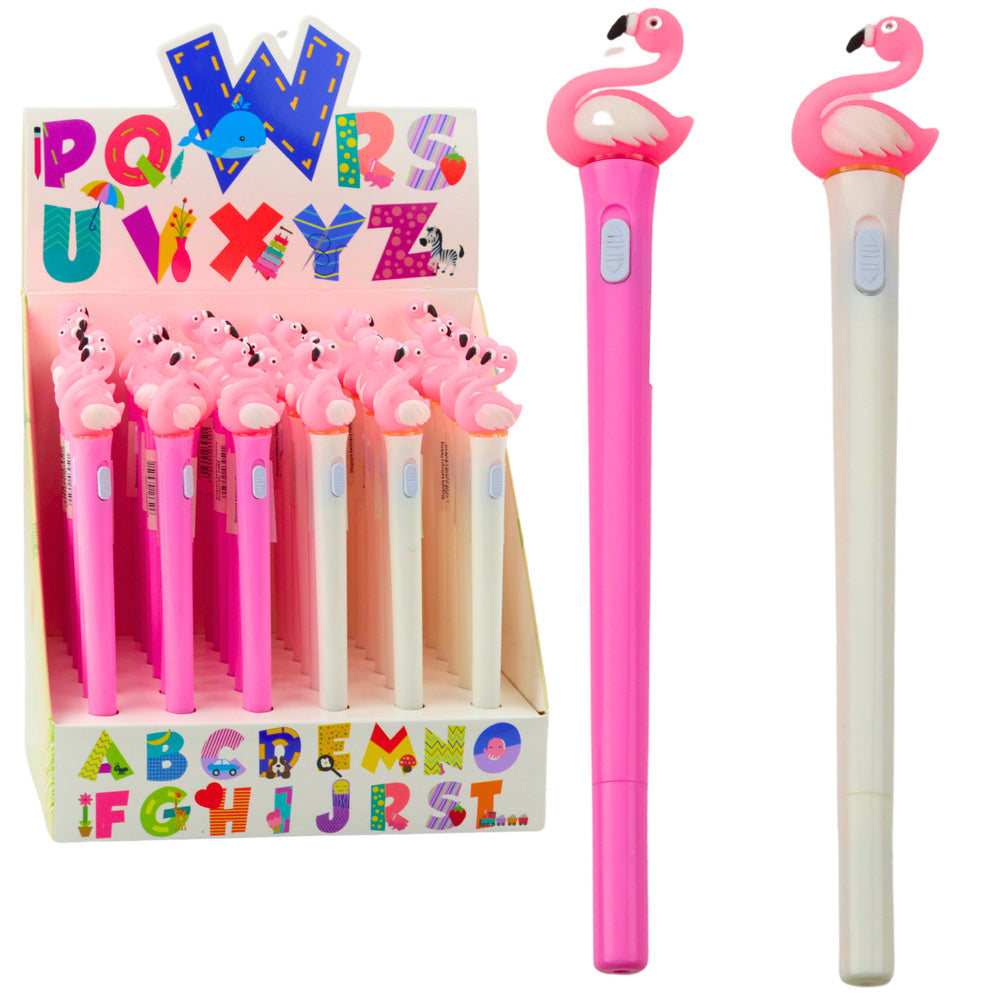 LEAN Leuchtkugelschreiber, Pink Flamingo, blaue Tinte, 0,7 mm, Mix