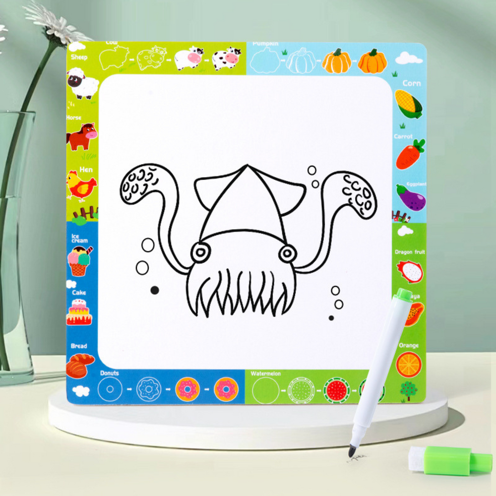 LEAN TOYS Puzzlebrett 2in1 aus Holz, pädagogischer Gemüsemarker – Produktabbildung 4