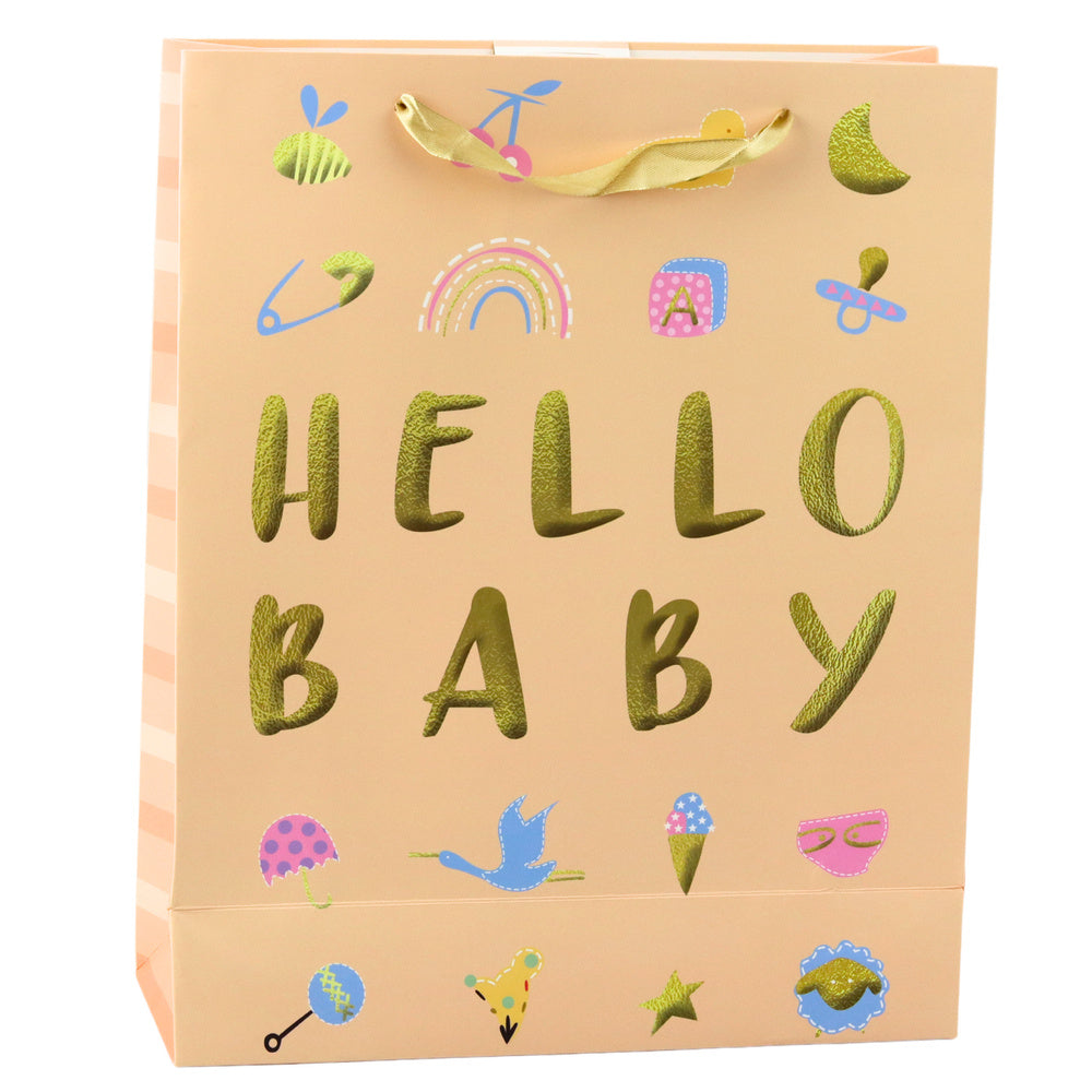 LEAN Hello Baby Geschenktüte Pfirsich 32 x 26 x 10cm