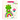 LEAN Frosch Geschenktüte mit Krone Regenbogen Weiß Rosa 32x26x10cm