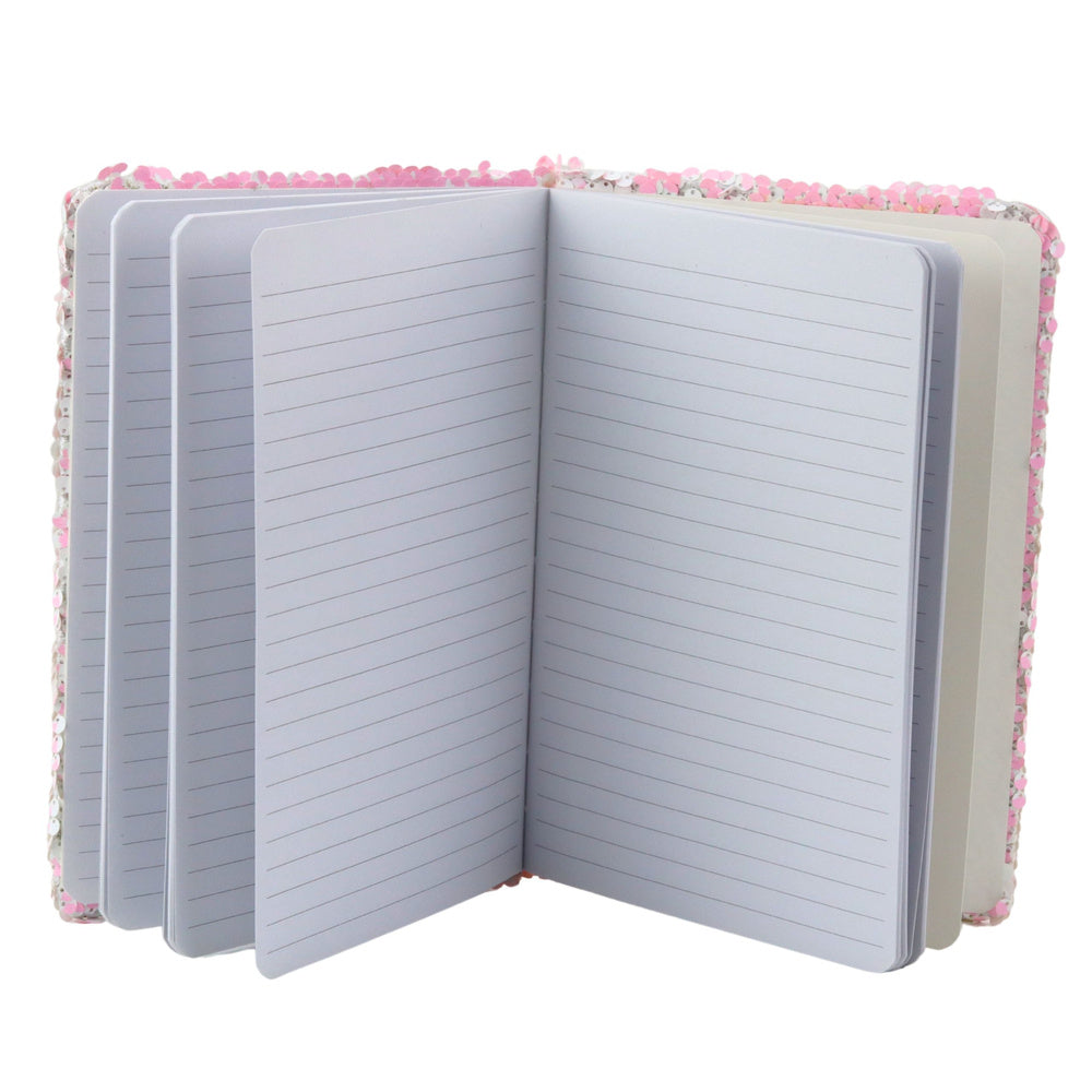 LEAN Notizbuch Notizbuch liniert Pailletten zweifarbig Einhorn A5 80 Blatt – Produktabbildung 2