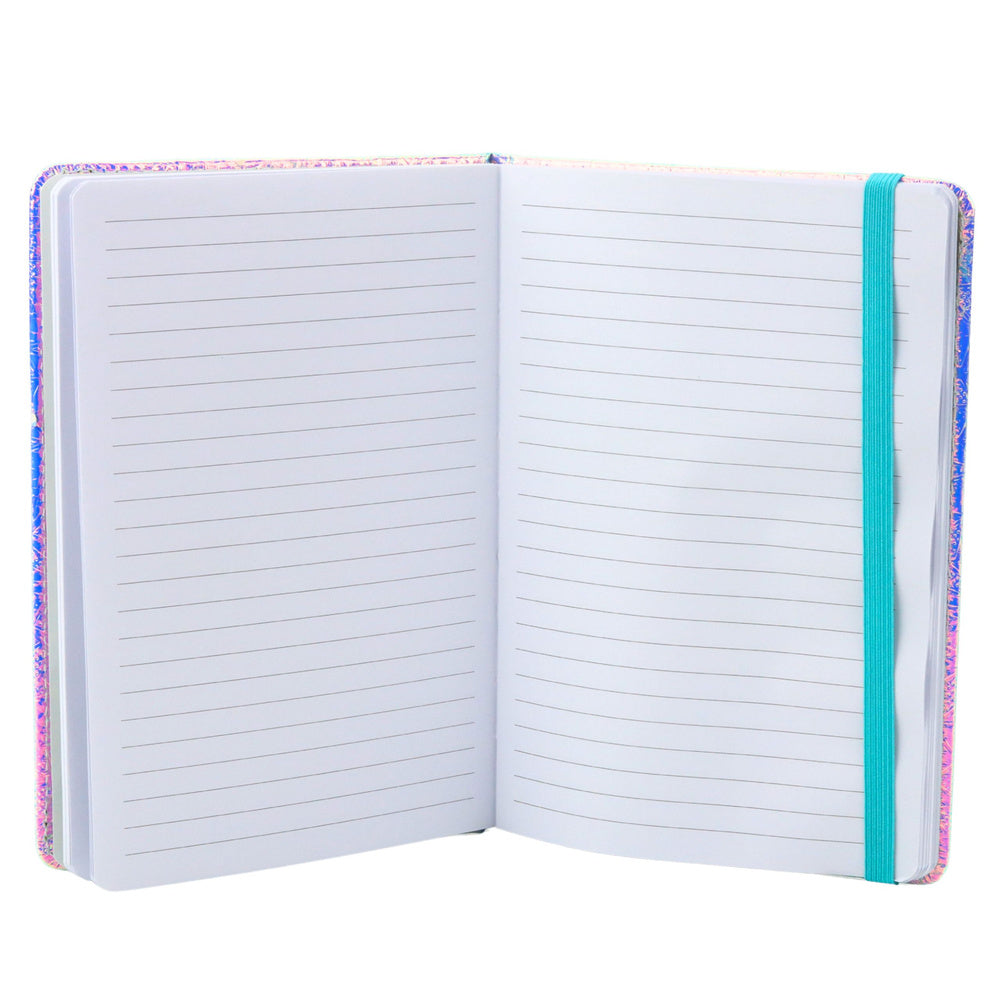 LEAN Notizbuch, liniert, Muschel mit Konfetti, holografisch, A5, 70 Blatt – Produktabbildung 2