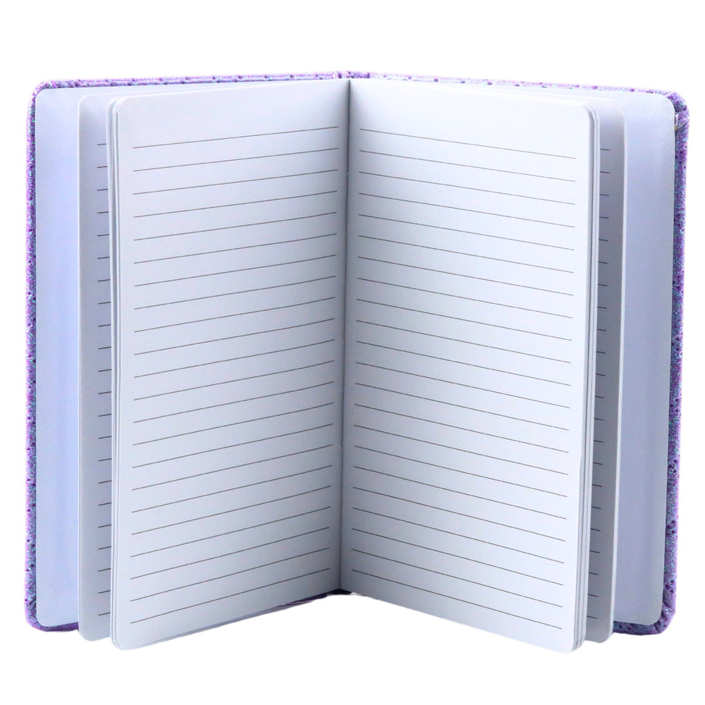 LEAN Liniertes Notizbuch Glitzer Patches Lila B6 80 Blatt – Produktabbildung 2