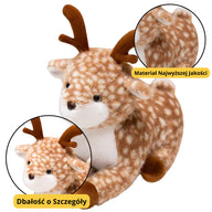 LEAN Toys Plüsch Maskottchen Kuscheltier Hirsch Braun Gefleckt 23cm