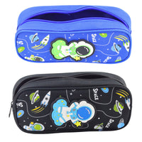 LEAN Schulmäppchen Cosmos Cosmonaut Zwei Taschen Schwarz – Produktabbildung 3