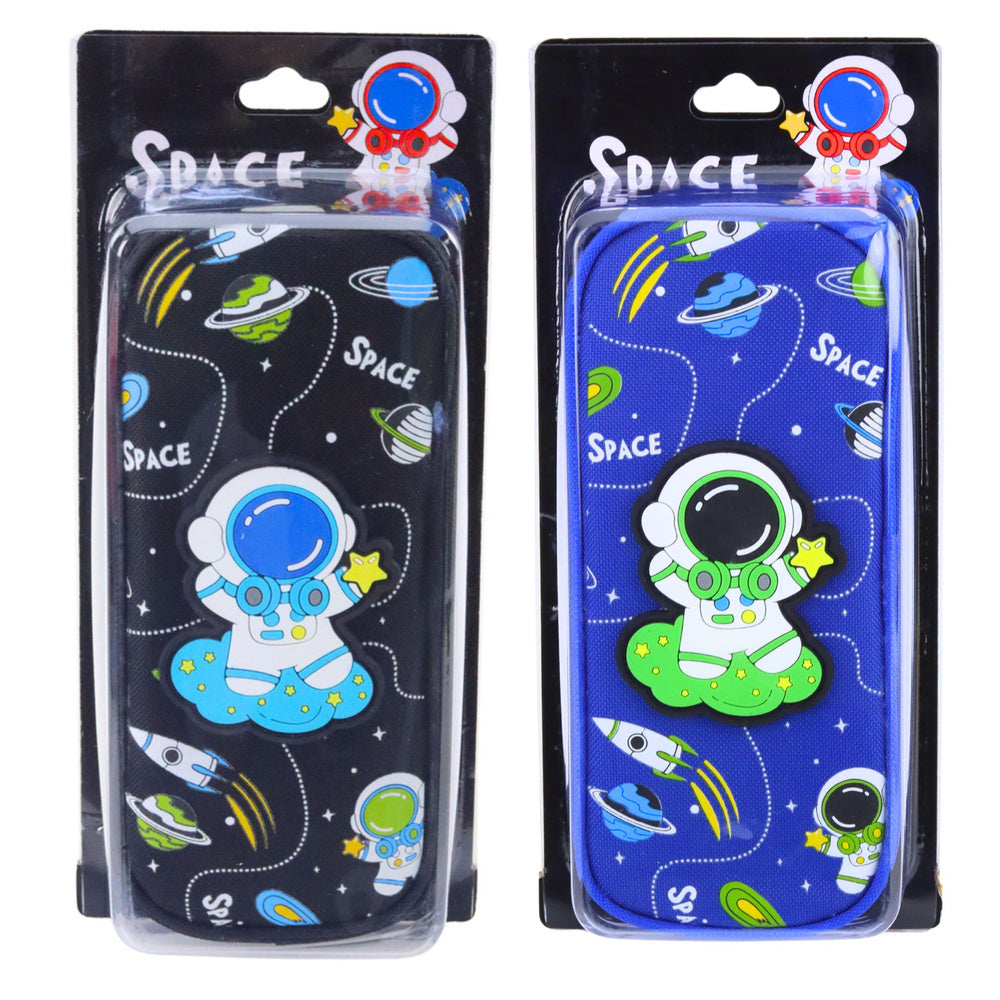 LEAN Schulmäppchen Cosmos Cosmonaut Zwei Taschen Schwarz – Produktabbildung 4