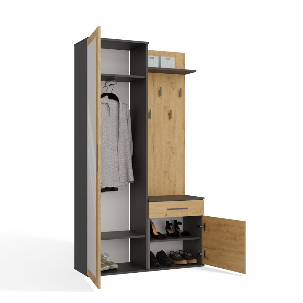 Garderobe DUO ANTHRAZIT ARTISAN – Produktabbildung 7