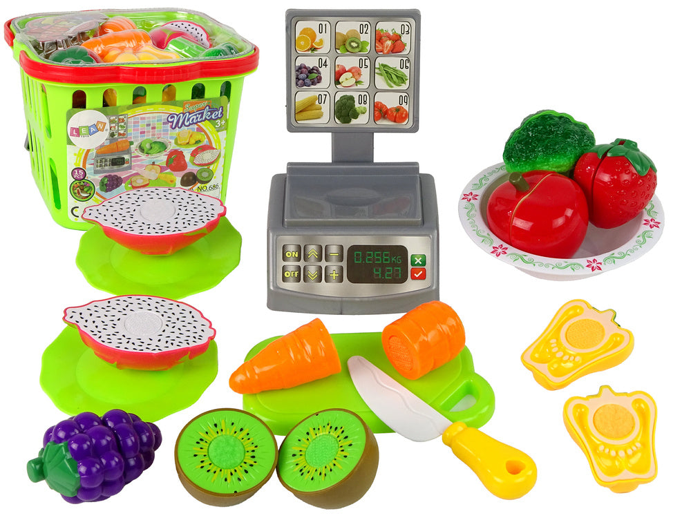 LEAN Toys Gemüseschneidekorb Ladenwaage