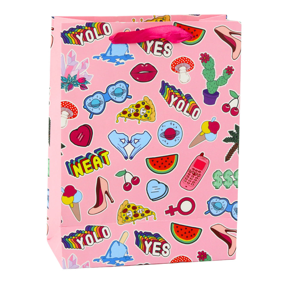LEAN Aufkleber für Geschenktüten, bunte Stempel, 23 x 18 x 10,5 cm – Produktabbildung 2
