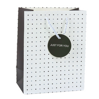 LEAN Geschenktüte mit Dots-Aufschrift „Just For You“ 23 x 18 x 10,5 cm – Produktabbildung 2
