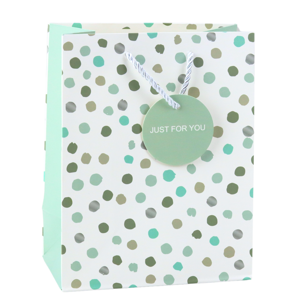 LEAN Geschenktüte mit Dots-Aufschrift „Just For You“ 23 x 18 x 10,5 cm – Produktabbildung 3