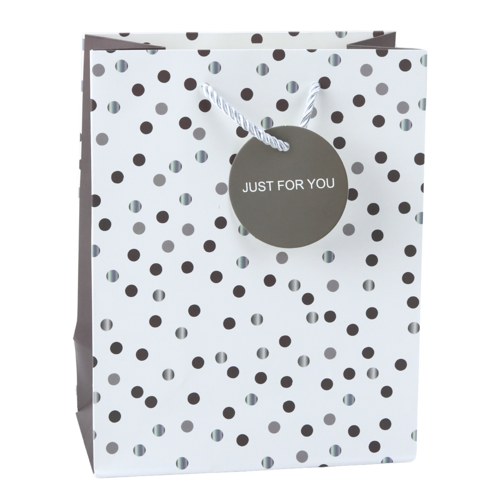 LEAN Geschenktüte mit Dots-Aufschrift „Just For You“ 23 x 18 x 10,5 cm – Produktabbildung 4
