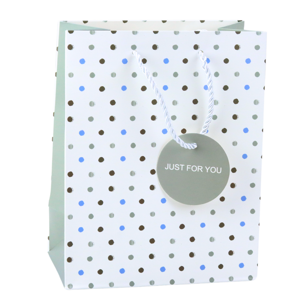 LEAN Geschenktüte mit Dots-Aufschrift „Just For You“ 23 x 18 x 10,5 cm – Produktabbildung 5