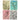 LEAN Geschenktüte Wellenförmiges Goldmuster Mix Farbe 23 x 18 x 10 cm