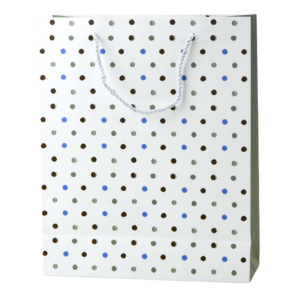 LEAN Klassische Geschenktüte mit Punkten und Anhänger „Just For You“, 32 x 26 x 10 cm – Produktabbildung 2