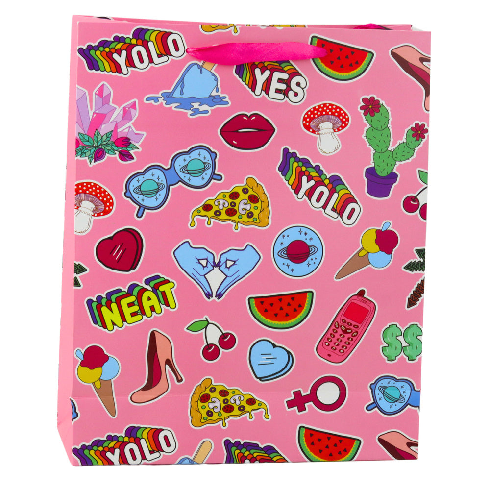 LEAN Aufkleber für Geschenktüten, bunte Stempel, 32 x 26 x 12 cm – Produktabbildung 2