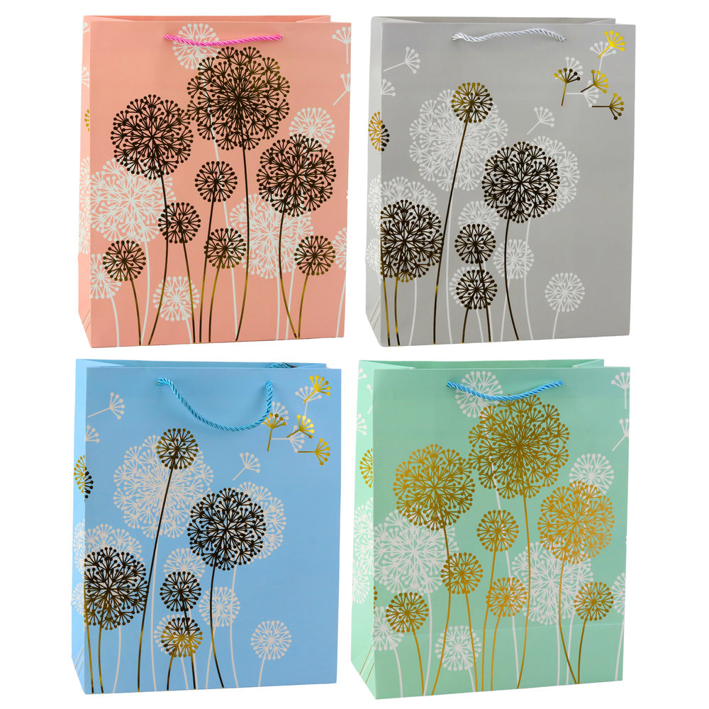 LEAN Geschenktüte Löwenzahn Golden Elements 32 x 26 x 12 cm