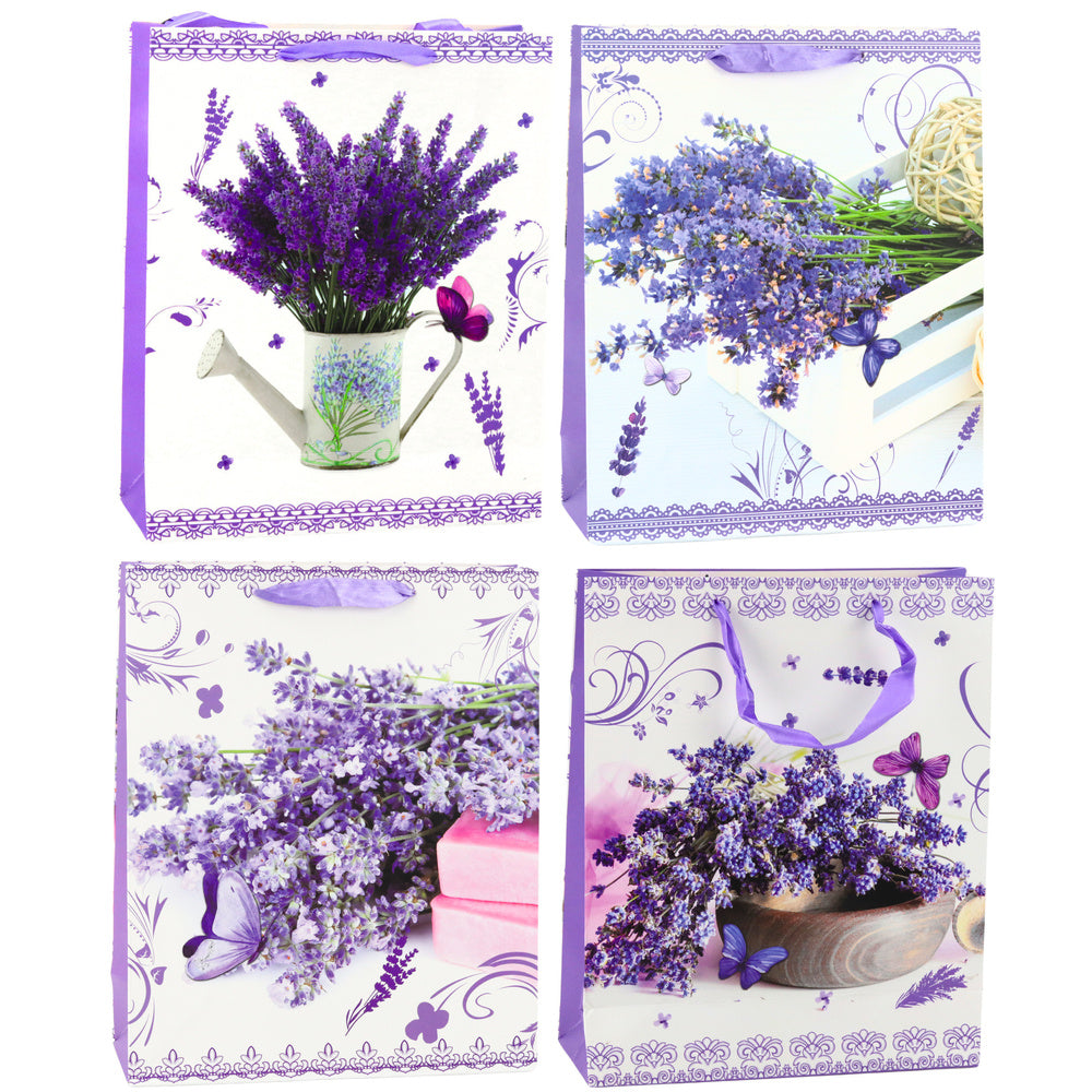 LEAN Lavendel-Geschenktüte aus Papier, 32 x 26 x 12 cm
