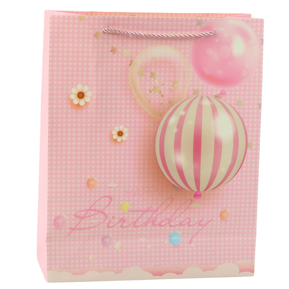 LEAN Geburtstagsgeschenktüte Happy Birthday Luftballons 32 x 26 x 12 cm – Produktabbildung 2