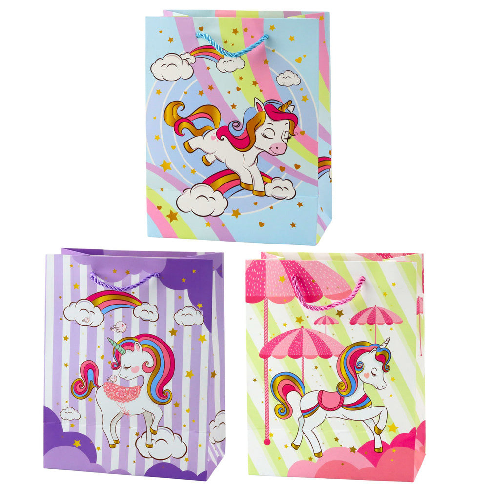 LEAN Kinder Geschenktüte Einhorn Bunt 23 x 16 x 10 cm