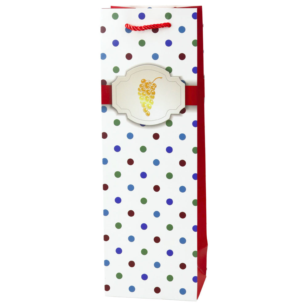 LEAN Weinflaschen-Geschenktüte mit Punkten, 35 x 12 x 9 cm – Produktabbildung 2