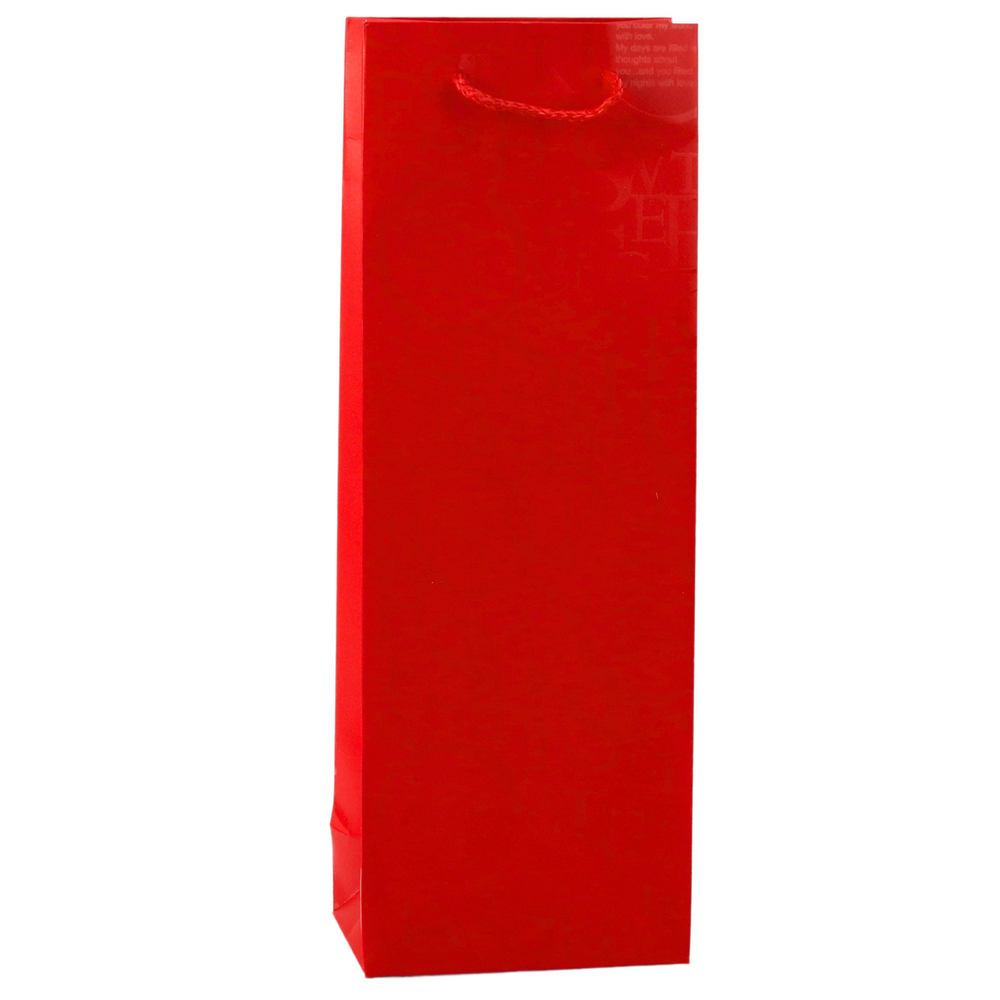 LEAN Geschenktüte für eine Weinflasche, Muster mit Worten, 35 x 12 x 9 cm – Produktabbildung 2