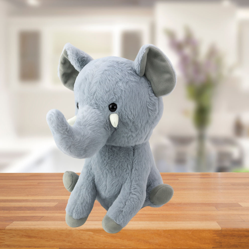 LEAN Toys Plüsch Maskottchen Kuscheltier Großer Elefant Grau 36cm – Produktabbildung 2