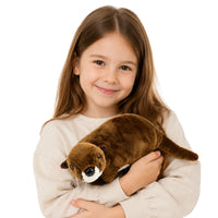 LEAN Toys Plüschtier Otter Kuscheltier Braun 37cm – Produktabbildung 2