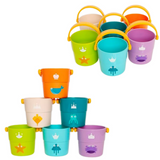 LEAN Toys Badeeimer-Set mit Löchern, farbig, 6-teilig – Produktabbildung 2