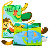 LEAN TOYS Weiches Lernbuch Rascheltiere für Babys