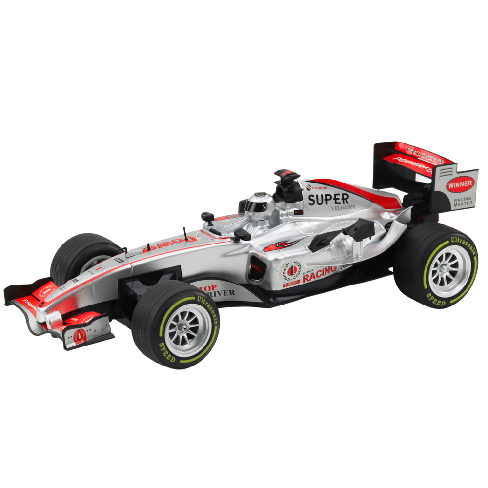 LEAN Toys Ferngesteuertes RC Racer Lenkrad Lichter Sounds 1:12 Silber – Produktabbildung 2
