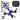 LEAN Toys Drohne Sechs-Achsen-Gyroskop LED-Leuchten 360° Rotation Blau