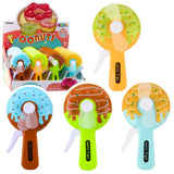 LEAN TOYS Mini-Donut-Windrad-Handfächer für Kinder, 4 Designs