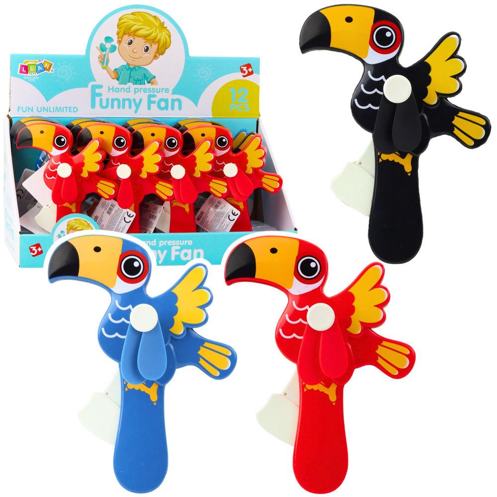 LEAN TOYS Toucan Mix Handfächer Mechanisch für Kinder