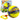 LEAN Toys Schaumstoffball an einer Schnur mit Zuggriff Gelb 14cm
