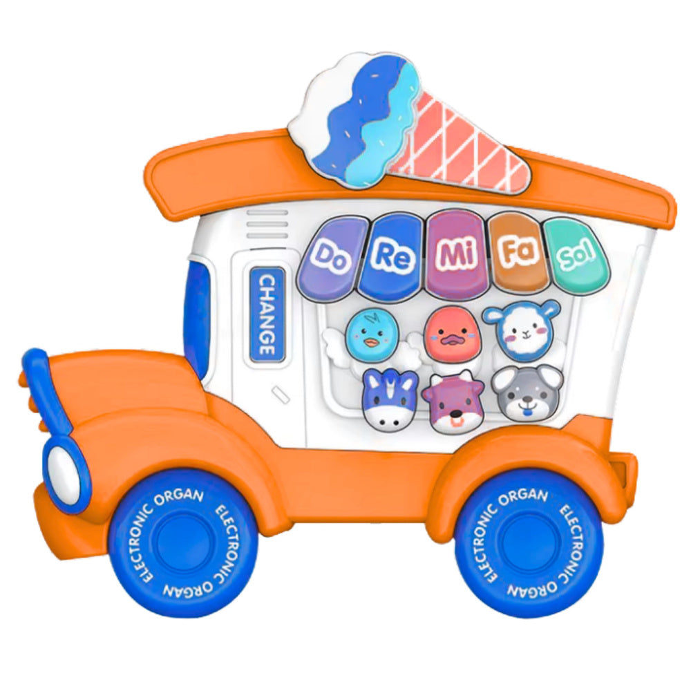 LEAN Toys E-Piano Pädagogisch Für Kleinkinder Eisdiele Orange – Produktabbildung 2