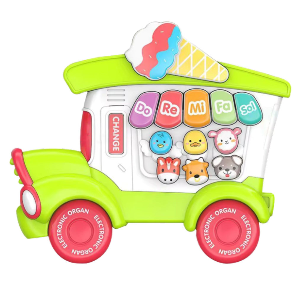 LEAN Toys Pädagogisches E-Piano für Kleinkinder, Eisdiele, Grün – Produktabbildung 2