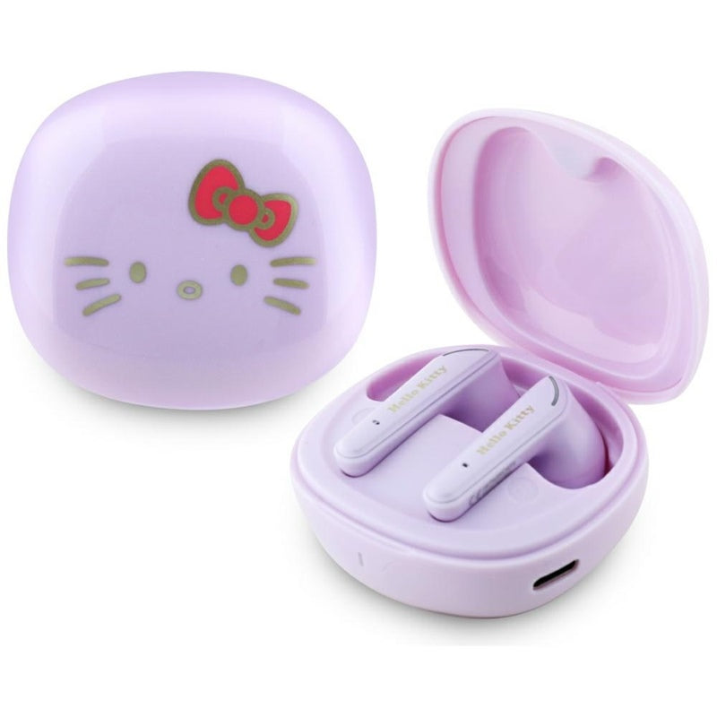 Hello Kitty O Glossy Finish - TWS Kopfhörer + Lade- Hülle (violett)