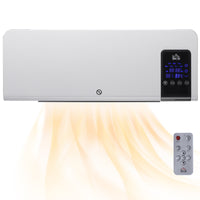 HOMCOM Elektro-Heizung, Wandmontage, Schwingfunktion, 2 Modi, Timer, LED-Anzeige, Weiß – Produktabbildung 9