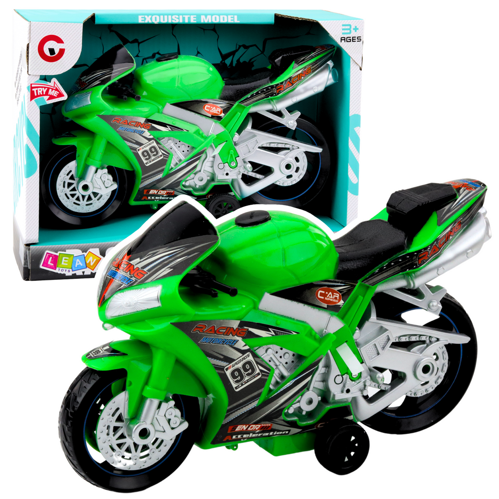 LEAN Toys Rennrad Racer Drive Lichter Sounds Grün