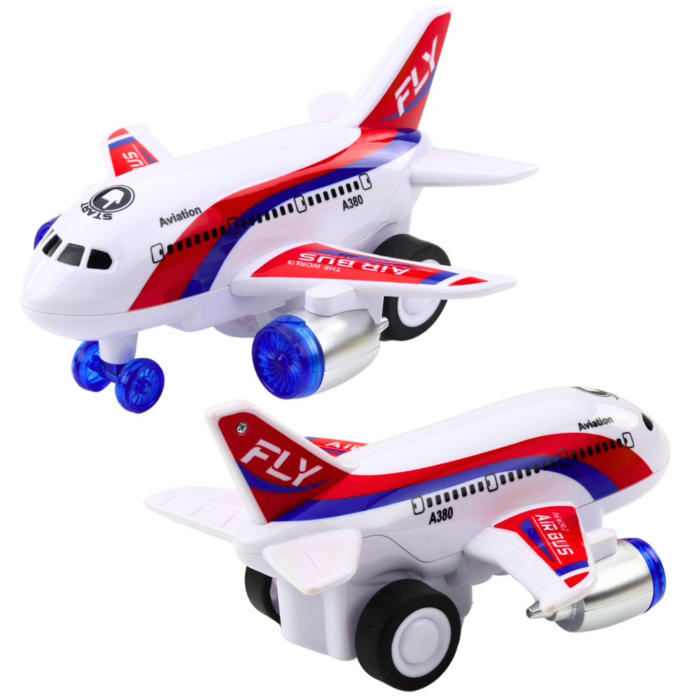 LEAN TOYS Batteriebetriebenes Passagierflugzeug, Lichter, Geräusche, Antriebsmix – Produktabbildung 2
