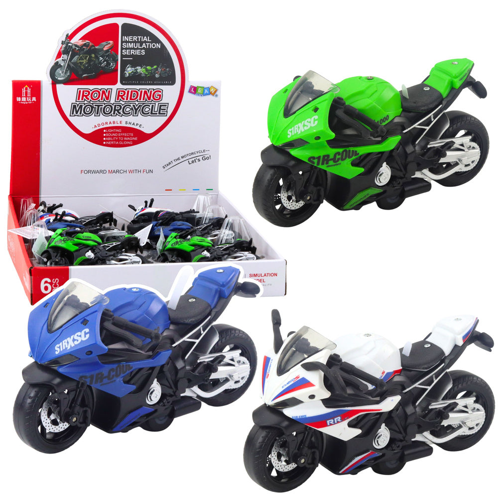 LEAN Toys Rennsport-Motorrad mit Licht- und Soundmix