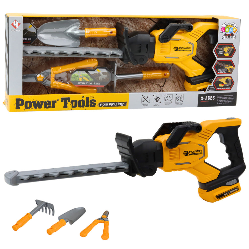 LEAN Toys Gartenset für Kinder Elektrische Schere Gartenschere Schaufel