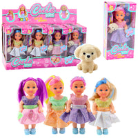 LEAN TOYS Minipuppe im Kleiderset Schülermix 12cm