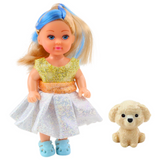 LEAN TOYS Minipuppe im Kleiderset Schülermix 12cm – Produktabbildung 5