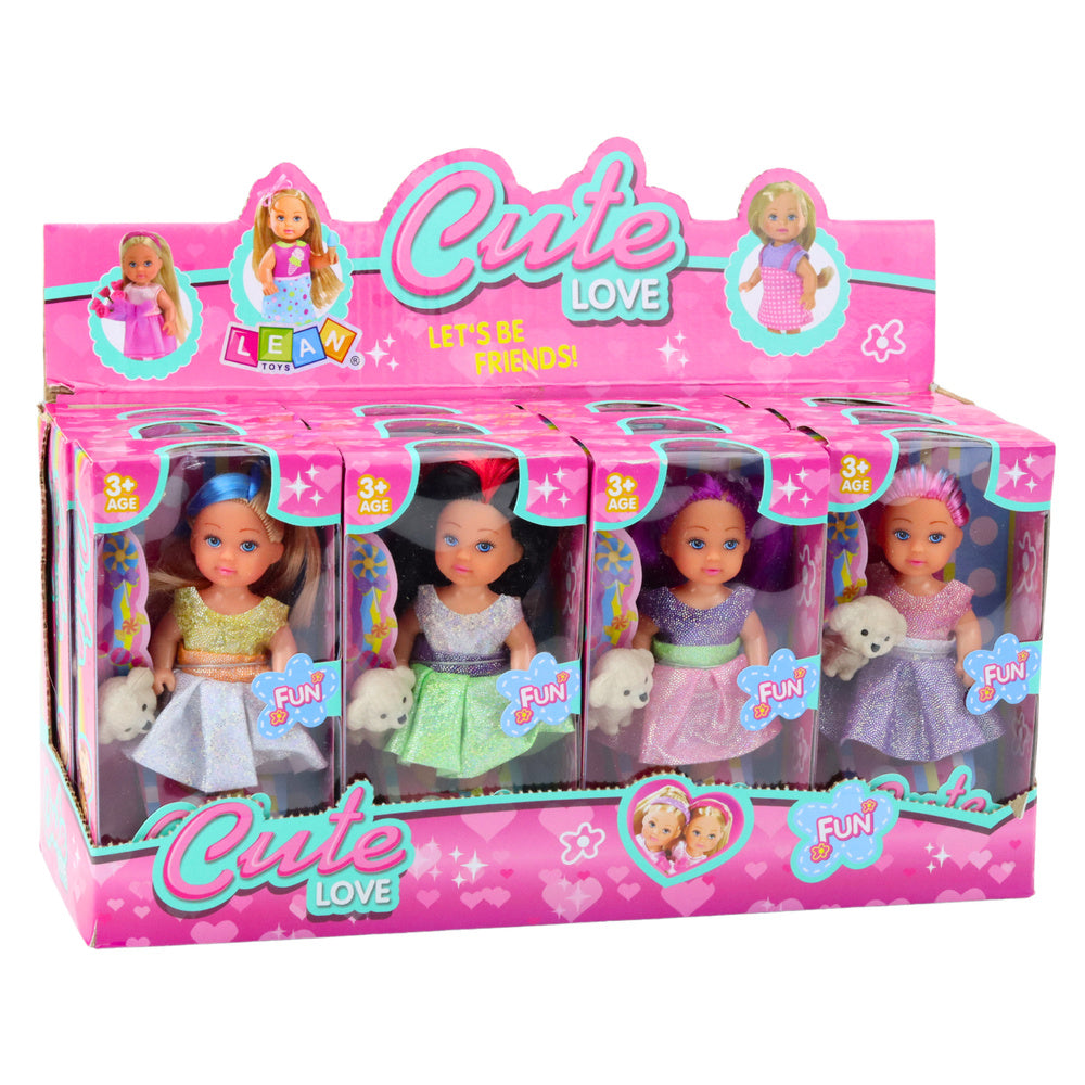 LEAN TOYS Minipuppe im Kleiderset Schülermix 12cm – Produktabbildung 7