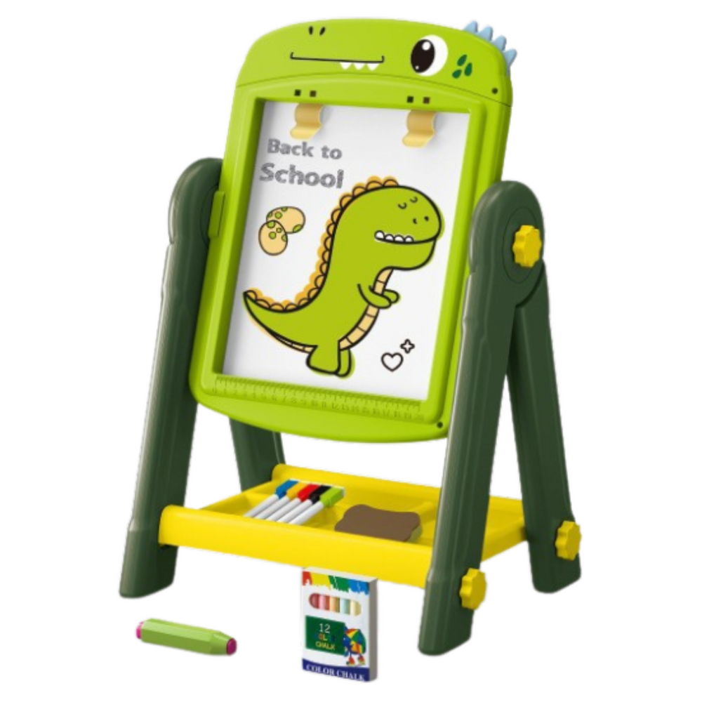 LEAN Toys Doppelseitiges magnetisches Trockenlöschbrett Dinosaurier Grün Zubehör – Produktabbildung 2