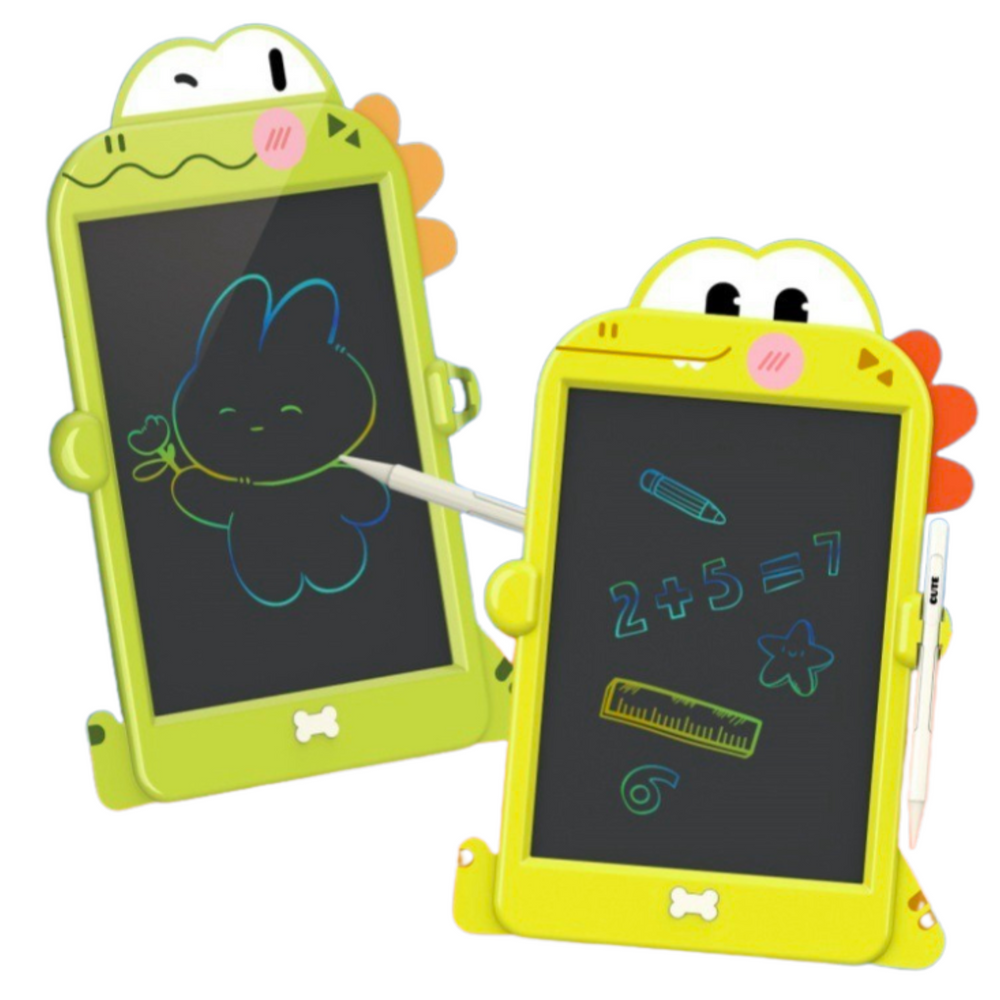 LEAN Toys LCD-Schreib- und Zeichenbrett, Dinosaurier-Stift, Grün – Produktabbildung 2