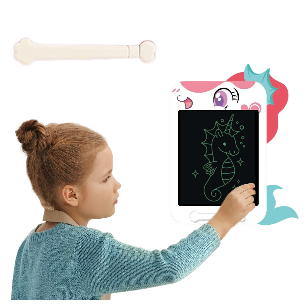 LEAN Toys Marker Zeichenbrett Schreiben LCD Stylo Einhorn Weiß – Produktabbildung 2